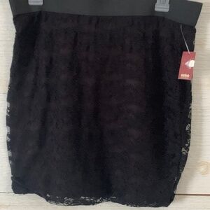 *NEW*. Juniors Black Lace Mini Skirt by No Boundaries.  Size L (11-13)